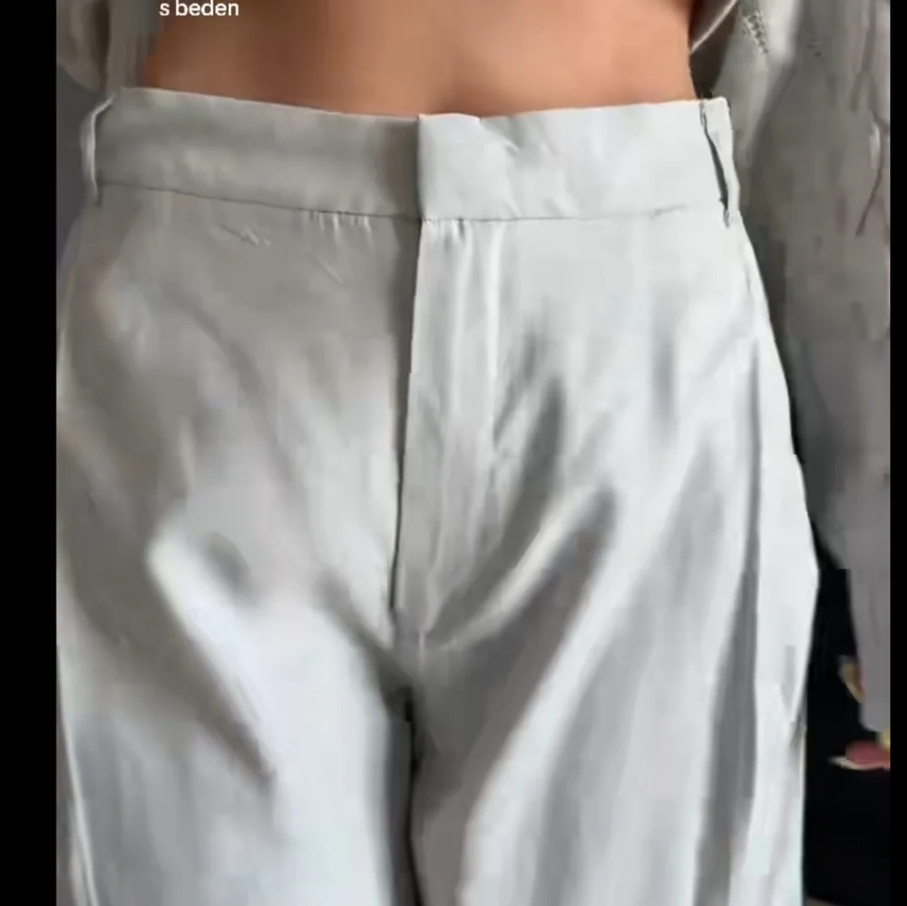 Zara  HighWaist Pants Wide Grey Size S
